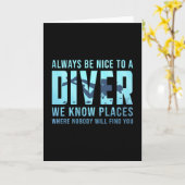 Carte Plongée Plongée Plongée Plongée Amusante Idée cade (Fleur jaune)