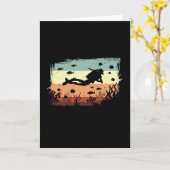 Carte Plongée plongée plongée plongée Retro drôle Idée c (Fleur jaune)