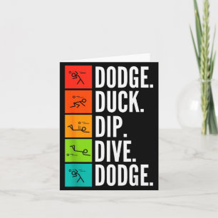 Carte Plongeon Canard I Jeux de Ballon I Dodgeball Drôle