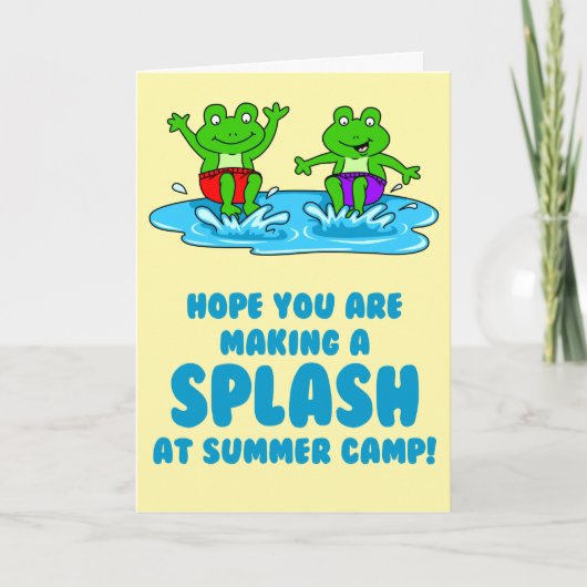 Carte Plongeon de grenouille de camp d'été Pun (Devant)