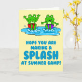 Carte Plongeon de grenouille de camp d'été Pun (Fleur jaune)