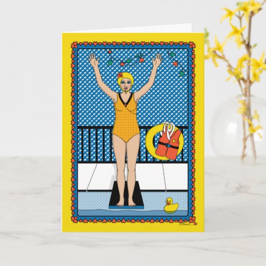 Carte Plonger dans_B_Greeting (Fleur jaune)