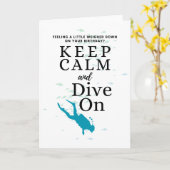 Carte Plongeur en Scaphandre Restez Calme et Continuez à (Fleur jaune)