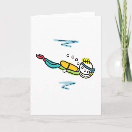 Carte Plongeur Stickman (Devant)