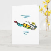Carte Plongeur Stickman (Fleur jaune)