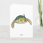 Carte Plongeur Tortue Snorkeling (Dos)