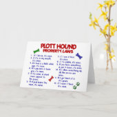 Carte PLOTT HOUND, propriété Lois 2 (Fleur jaune)