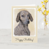 Carte Plott Peinture - Cute Original Chien Art (Fleur jaune)