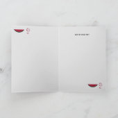 Carte Pluie de Parties scintillant d'or rose joyeuse ret (Intérieur)