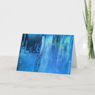 Carte Pluie d'hiver bleue