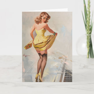 Carte Pluie Jour Pin-Up Girl