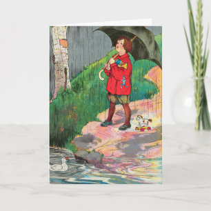 Carte Pluie, Pluie, Pars - Mère Goose Nurserme Rhyme
