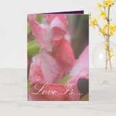 Carte Pluie rose (Fleur jaune)