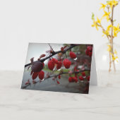 Carte Pluie sur la brindille (Fleur jaune)