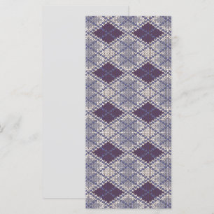 CARTE PLUM ARGYLE TRICOTÉE 4x9 / Verticale