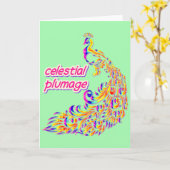 Carte plumage céleste (Fleur jaune)