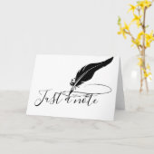 Carte Plume personnalisée  (Fleur jaune)