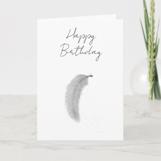 Carte Plume soufflée par le vent (Devant)