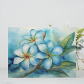 Carte Plumeria bleue hawaïenne (Debout devant)