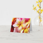 Carte Plumeria Frangipani Hawaii Flower Customized Blank (Fleur jaune)