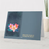 Carte Plumeria Hawaïenne Sunrise (Dos)