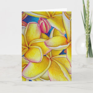 Carte Plumeria jaune