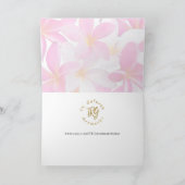 Carte Plumeria rose Tropical Flower Hawaii floral Blank (Intérieur)
