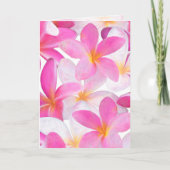 Carte Plumeria rose tropicale Fleur Hawaii Floral (Devant)