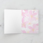 Carte Plumeria rose tropicale Fleur Hawaii Floral (Intérieur)