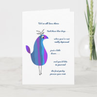 Plumes amusantes - Chase the Blues Away Smile Card