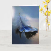 Carte Plumes blanches (Fleur jaune)