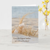 Carte Plumes Blanches En Herbe De Plage (Fleur jaune)