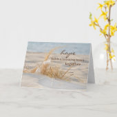 Carte Plumes Dans L'Herbe De Plage (Fleur jaune)