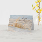 Carte Plumes dans l'herbe de plage de penser de vous (Fleur jaune)