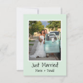 Carte Plumes de Boho rose et d'or juste marié (Devant)