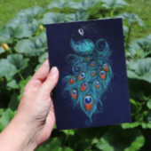 Carte Plumes de paon Peacocks Turquoises