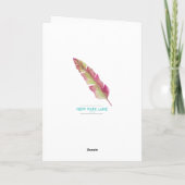 Carte Plumes - Et si je tombe ? Encouragement (Dos)