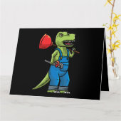 Carte Plumeur de dinosaure de plomberie (Fleur jaune)