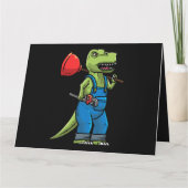 Carte Plumeur de dinosaure de plomberie (Dos)