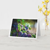 Carte Plums pourpres sur arbre (Fleur jaune)