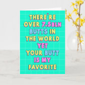 Carte Plus de 7,5 milliards de culs et pourtant le vôtre (Fleur jaune)