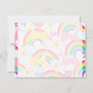 Carte Plus de licornes et arcs-en-ciel