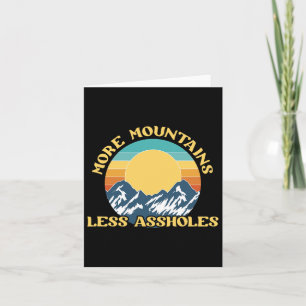 Carte Plus de montagnes Moins de trous Vintage Sunset Ra
