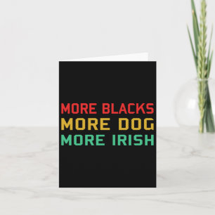 Carte Plus de Noirs Plus de Chiens Plus d'Irlandais - So