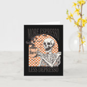 Carte Plus d'Espresso Moins de Dépresso Boisson Café Squ (Fleur jaune)