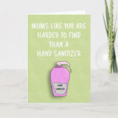 Carte Plus difficile de trouver que main Sanitizer maman (Devant)