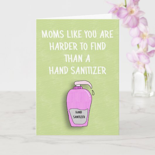 Carte Plus difficile de trouver que main Sanitizer maman (Orchidée)