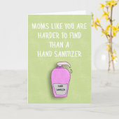 Carte Plus difficile de trouver que main Sanitizer maman (Fleur jaune)