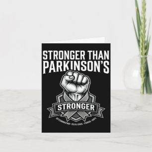 Carte Plus fort que la maladie de Parkinson, poing levé