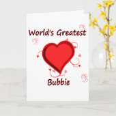 Carte Plus grand Bubbie du monde (Fleur jaune)